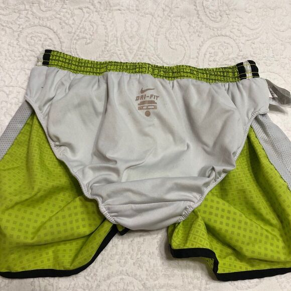Nike Dri-Fit Athletic Running Shorts Size Small Lime Green and Black - Picture 7 of 8